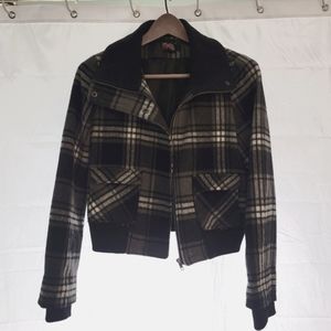Black and white plaid jacket